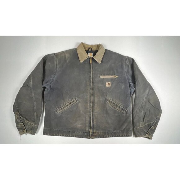 Carhartt Other - Carhartt Mens L Petrol Blue Detroit Jacket Made in USA Blanket Lined J97 PTL
